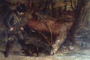 Gustave Courbet The German Huntsman oil